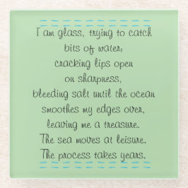 Strandgedichte Glasuntersetzer
