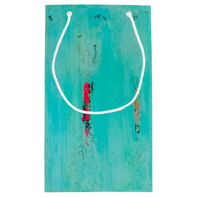 Strandgeschenktasche mit Küstenkunst Kleine Geschenktüte (Rückseite)