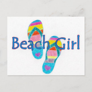 StrandGirl Postkarte