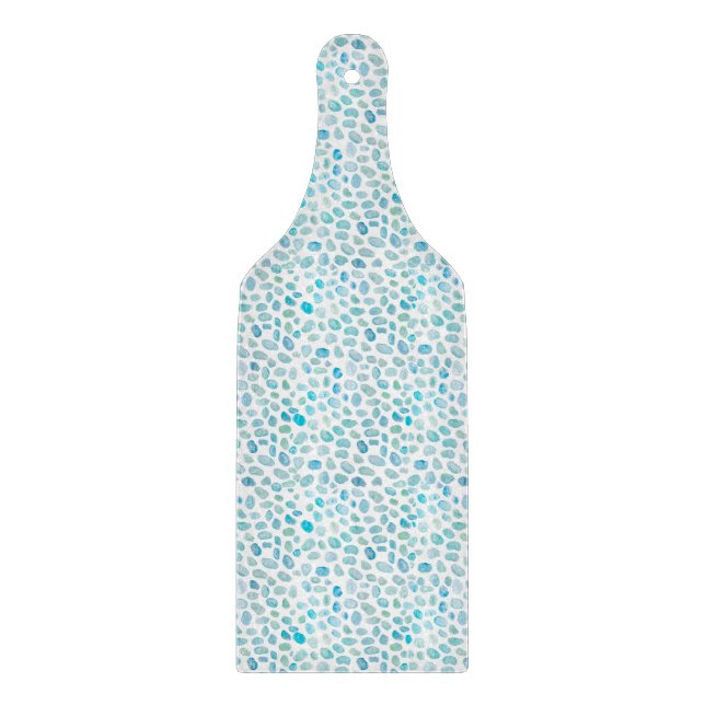 Strandglas-Strand-Kiesel Schneidebrett (Vorderseite)