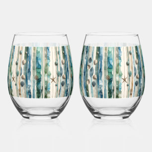 Strandgläser zum Thema Meer Weinglas Ohne Stiel