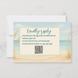 Strandglück QR-Code-RSVP-Karte