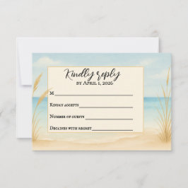 Strandglück Traditionelle RSVP-Karte Dankeskarte