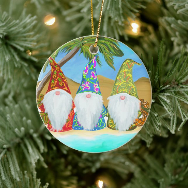 STRANDGNOMEN   KERAMIK ORNAMENT (Baum)
