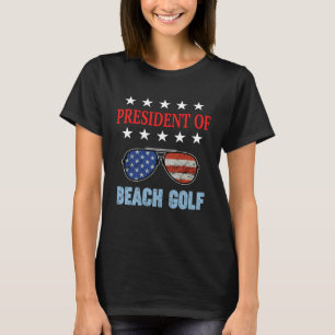 Strandgolfzubehör USA-Flagge Strandspruch T-Shirt
