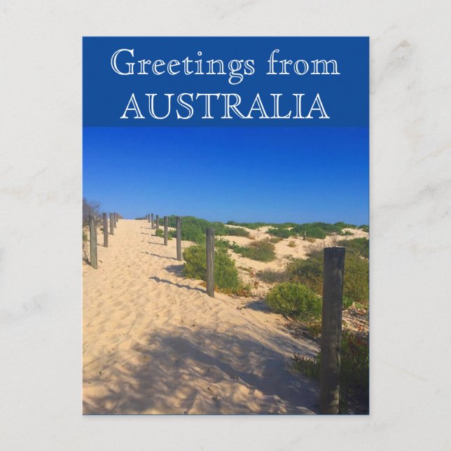 Strandgrüße australia postkarte (Vorderseite)