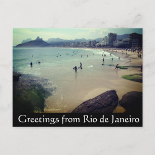 Strandgrüße von Copacabana Postkarte