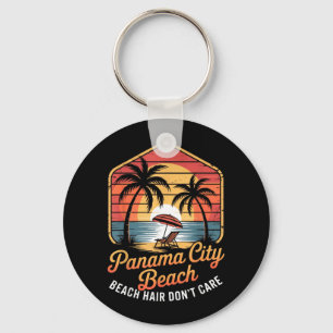 Strandhaare Sommer Tropisch Vintage Panama Stadt Schlüsselanhänger
