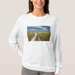 Strandhafer Uniola paniculata) wächst am Strand, T-Shirt