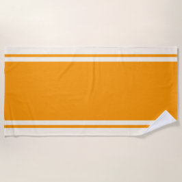 Strandhandtuch Coastal Stripe - Orange & Creme