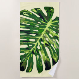 Strandhandtuch mit tropischen Blätter - Farben nac