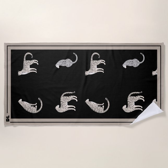 Strandhandtuch Monstera Leaf Pflanze und Individue (Vorderseite)