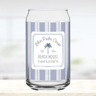 Strandhaus Blaue Streifen Coastal Farmhouse Dosenglas