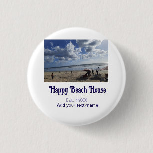 Strandhaus est. Jahr hinzufügen Foto Breitengrad L Button