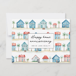 Strandhaus Glückliches Heim Jubiläumsimmobilie Postkarte