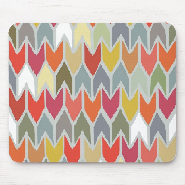 Strandhaus ikat Zickzack Mousepad (Vorne)