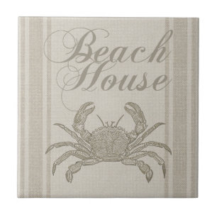 Strandhaus Krabbe Küste Küsten Vintage Fliese