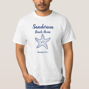 Strandhaus Nautic Navy Blue Coastal Starfish T-Shirt