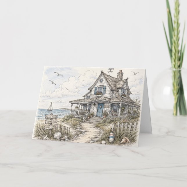 Strandhaus Sea Breeze Karte (Vorderseite)