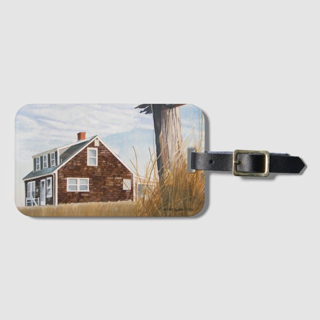 Strandhaus Sonnenaufgang Gepäckanhänger (Vorderseite (Horizontal))