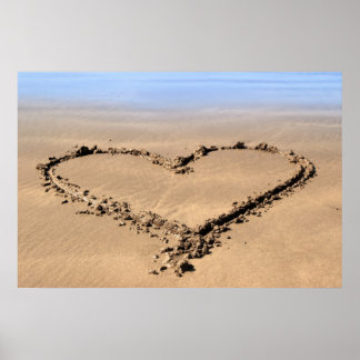 Strandherz-Plakat der Liebe Poster