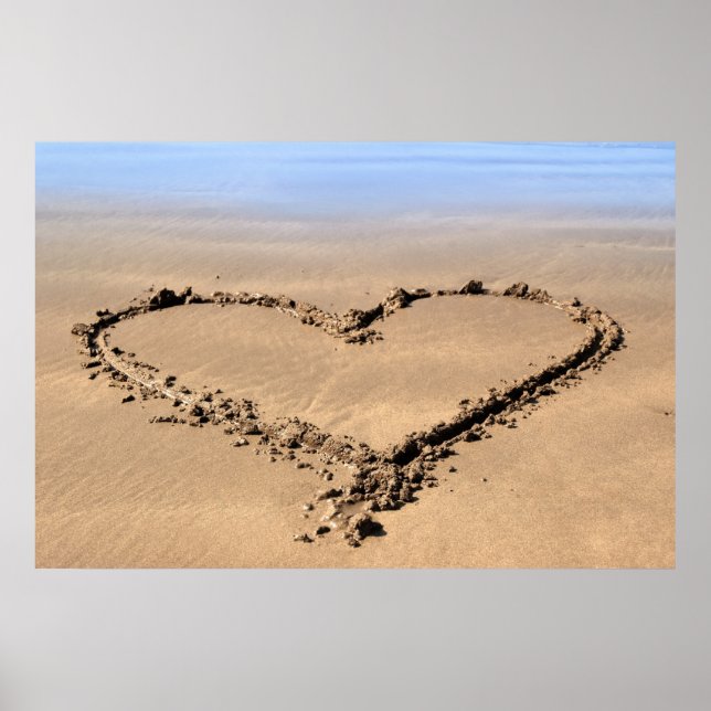 Strandherz-Plakat der Liebe Poster (Vorne)