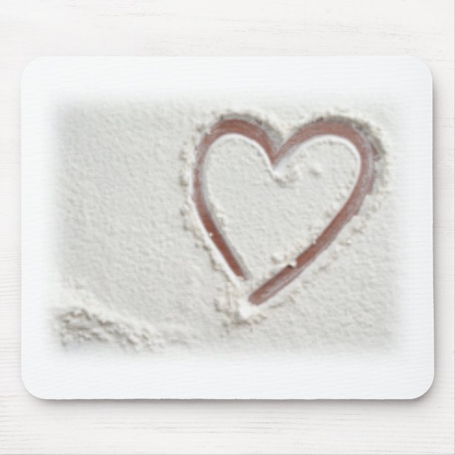 Strandherz von Sand Mousepad (Vorne)