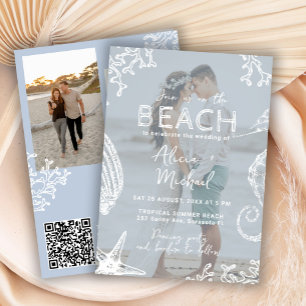 Strandhochzeit am Küstenmeer - alles in einem Einladung