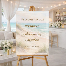 Strandhochzeit am Meer Willkommen