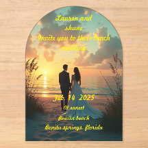 Strandhochzeit bei Sonnenuntergang