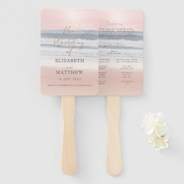 Strandhochzeit bei Sonnenuntergang Fächer