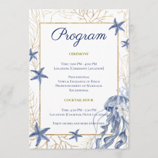 Strandhochzeit Blau & Gold Programm