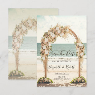 Strandhochzeit Chic Arbor Rosen Save The Date