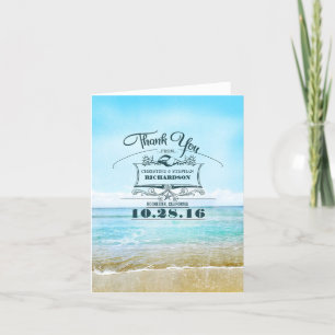 Strandhochzeit Danksagungskarten Dankeskarte