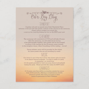 Strandhochzeit-Einsatz "unser großer Tag" Begleitkarte