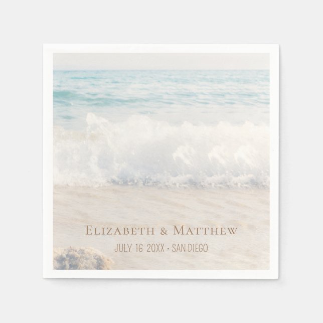 Strandhochzeit | Hochzeit am Meer Serviette (Vorderseite)