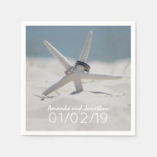 Strandhochzeit koordiniertes Set Serviette