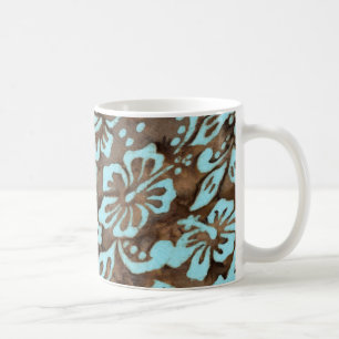 Strandhochzeit Luau Hibiskus Tasse Blau Braun