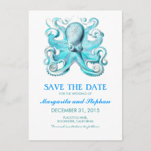 Strandhochzeit mit Oktopus Save the Date