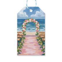 Strandhochzeit Mittelgang Floral Wasserfarbe