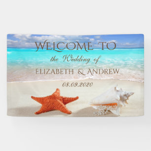 Strandhochzeit Muscheln  Hochzeitsbanner Banner