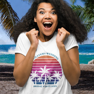 Strandhochzeit passende Brautparty Brautjungfer T-Shirt