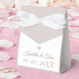 Strandhochzeit Sanfte neutrale Personalisierung Geschenkschachtel