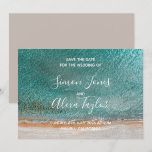 Strandhochzeit Save-the-Date-Karte Save The Date