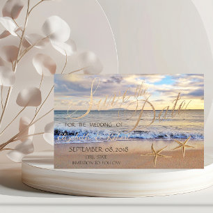 Strandhochzeit,Sonnenuntergang  Muscheln  Termin v Save The Date