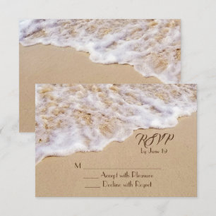 Strandhochzeit Surf RSVP Beilagekarte Karte