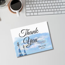 Strandhochzeit Thema Danke Postkarte
