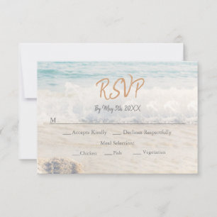Strandhochzeits-Einladung Hochzeit am Meer/Meeresh RSVP Karte