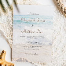 Strandhochzeits-Einladung Meer/Hochzeit am Meer