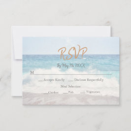 Strandhochzeits-Einladung Meer/Hochzeit am Meer RSVP Karte